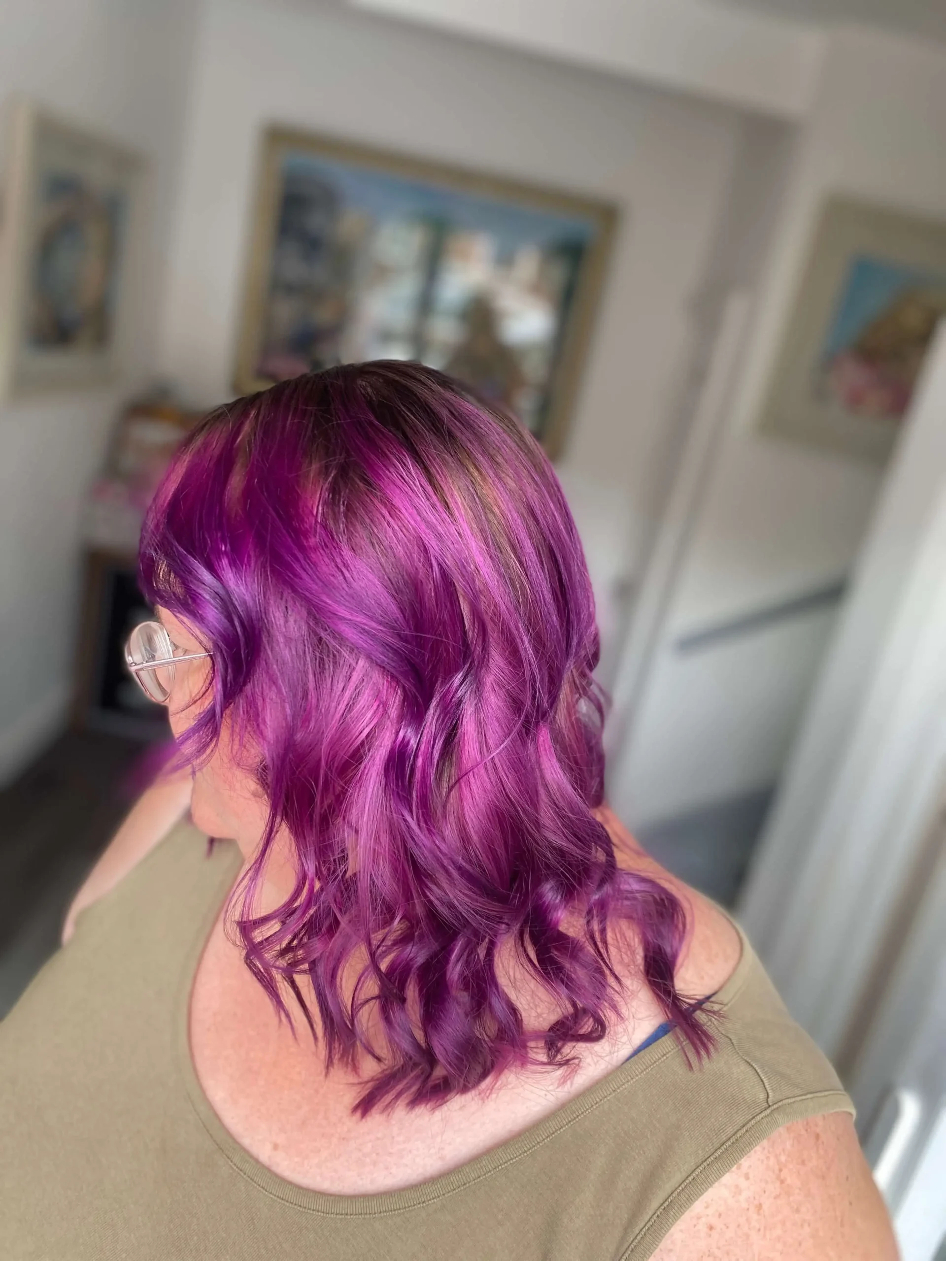 Vibrant purple and pink colour correction results in Bognor Regis.